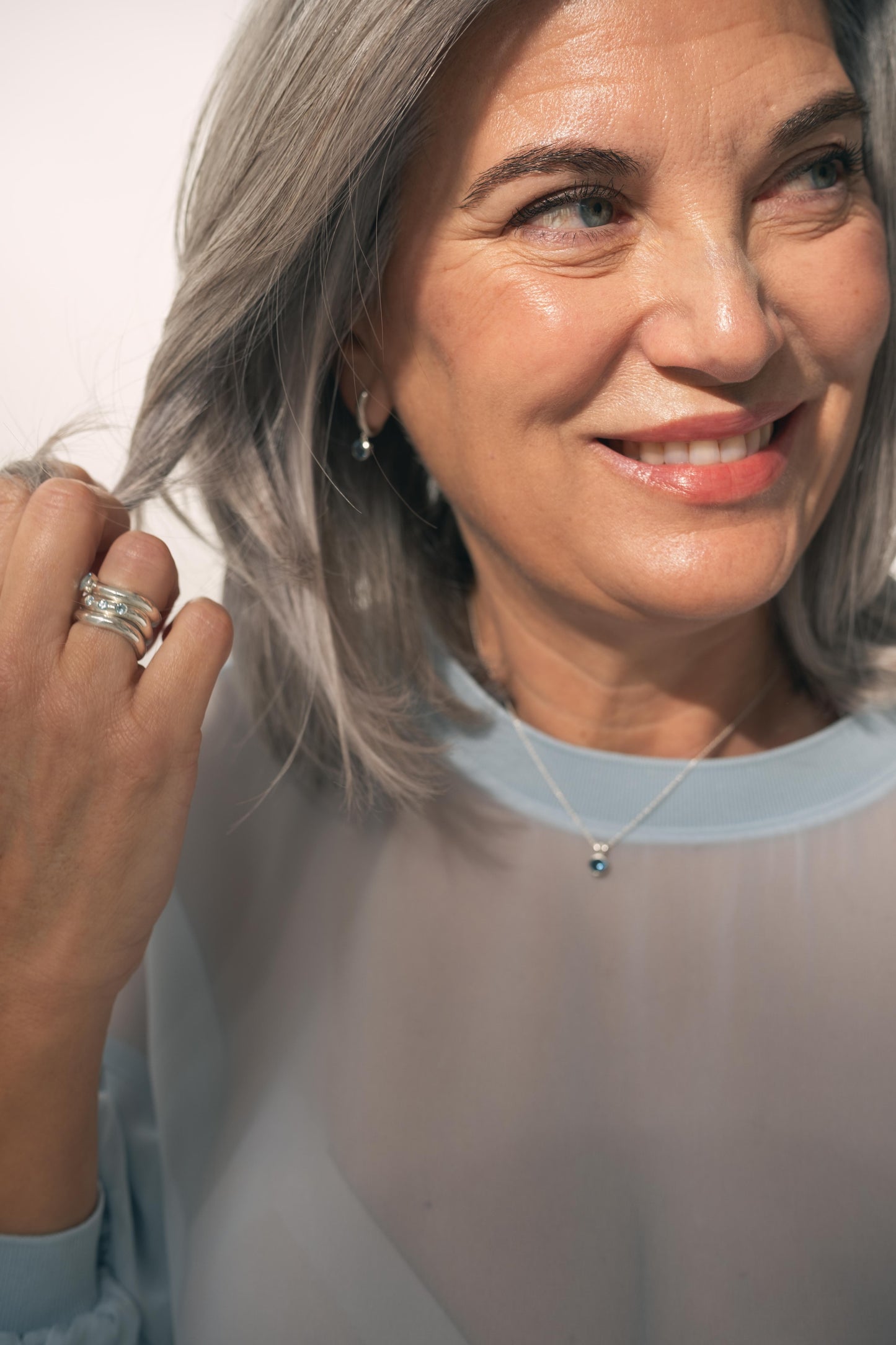 ANILLO ESSENCE HARMONY PLATA - TOPACIO SKY