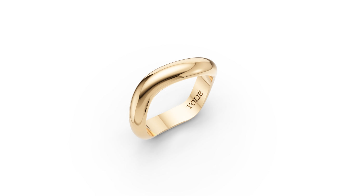 ANILLO ESSENCE LIQUID ORO AMARILLO 18K - DIAMANTE