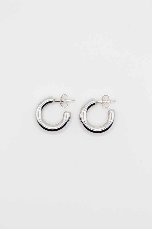 AIGUA MINI SILVER HOOPS