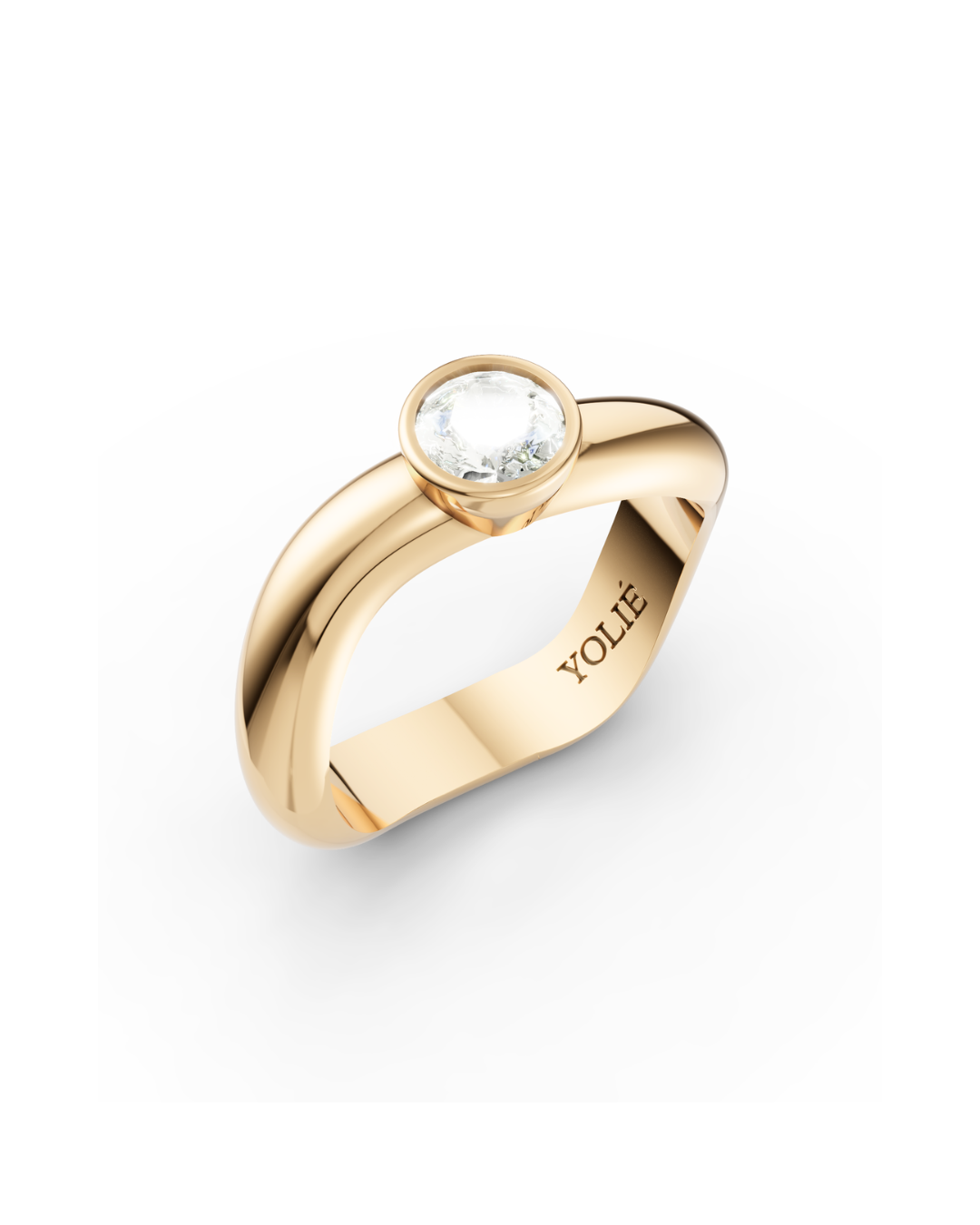 ANILLO ESSENCE SOLITARIO ORO AMARILLO 18K - DIAMANTE