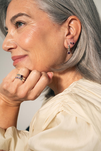 ESSENCE STUDS PLATA - RODALITA