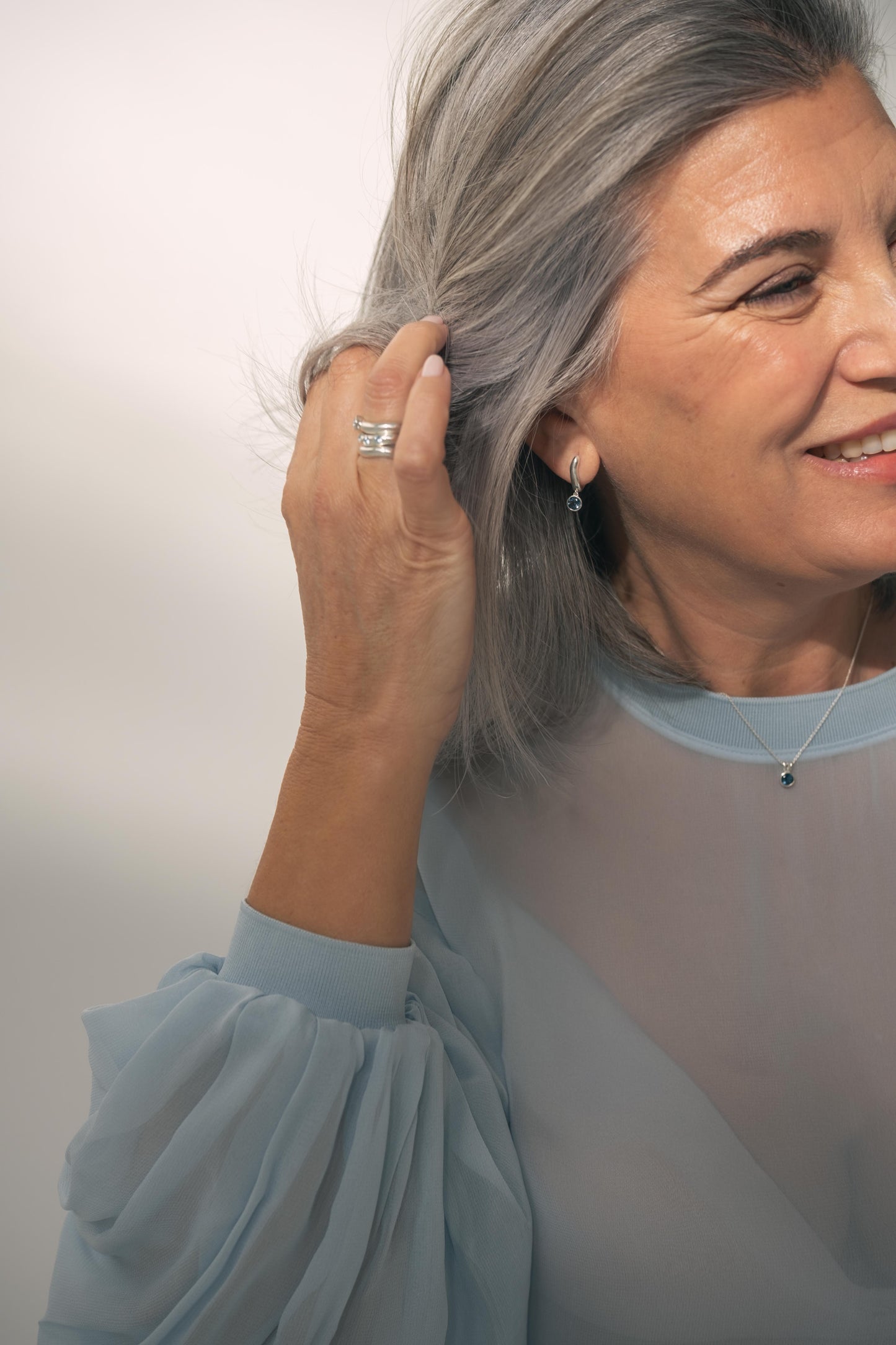 ANILLO ESSENCE HARMONY PLATA - TOPACIO SKY