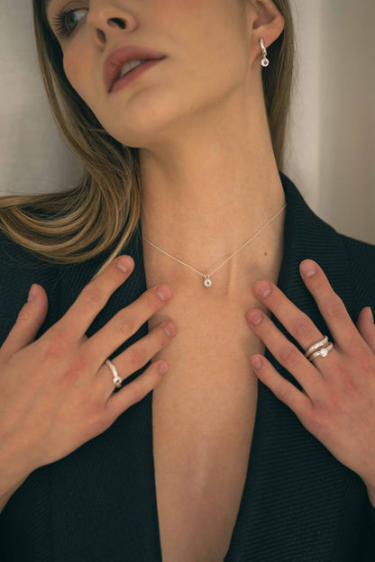 COLGANTE ESSENCE PLATA - PRASIOLITA