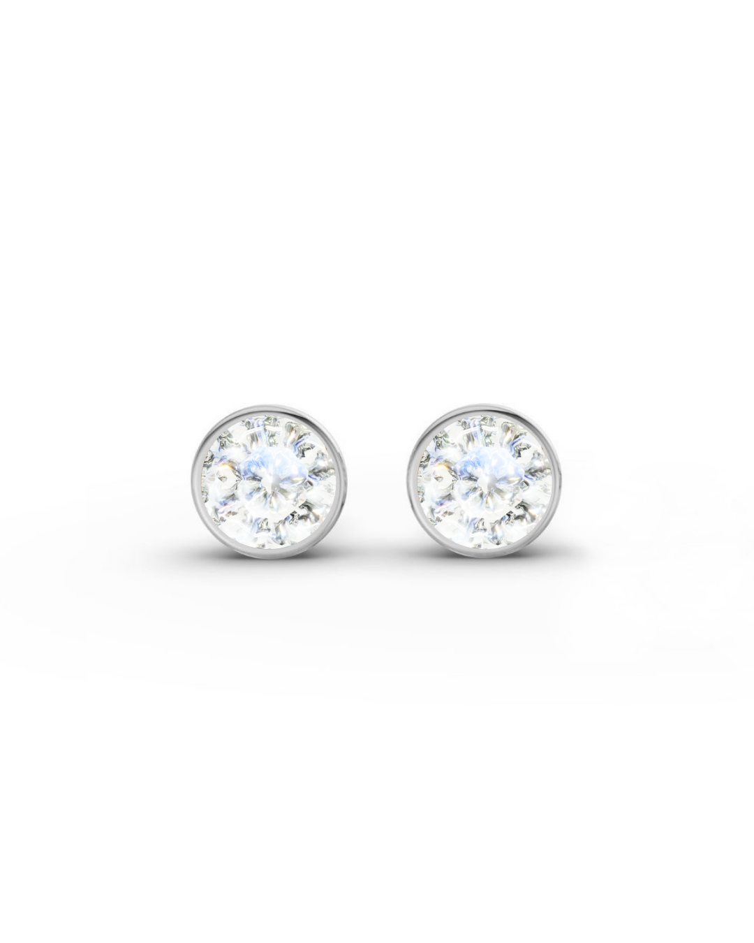 ESSENCE STUDS ORO BLANCO 18K - DIAMANTE