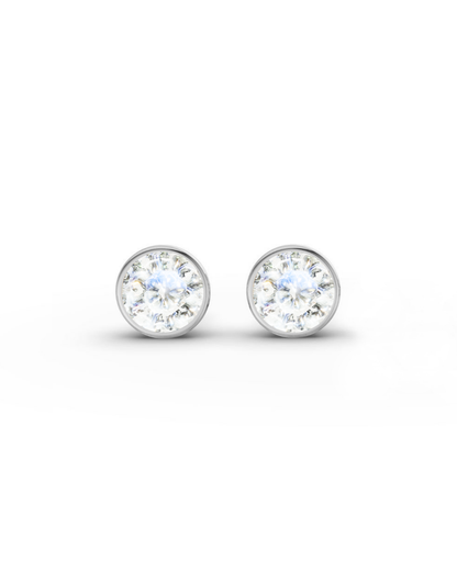 ESSENCE STUDS ORO BLANCO 18K - DIAMANTE