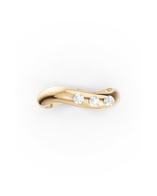 ANILLO ESSENCE HARMONY ORO AMARILLO 18K - DIAMANTES