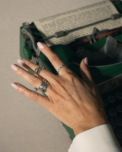 RING ESSENCE HARMONY SILBER - PERIDOT