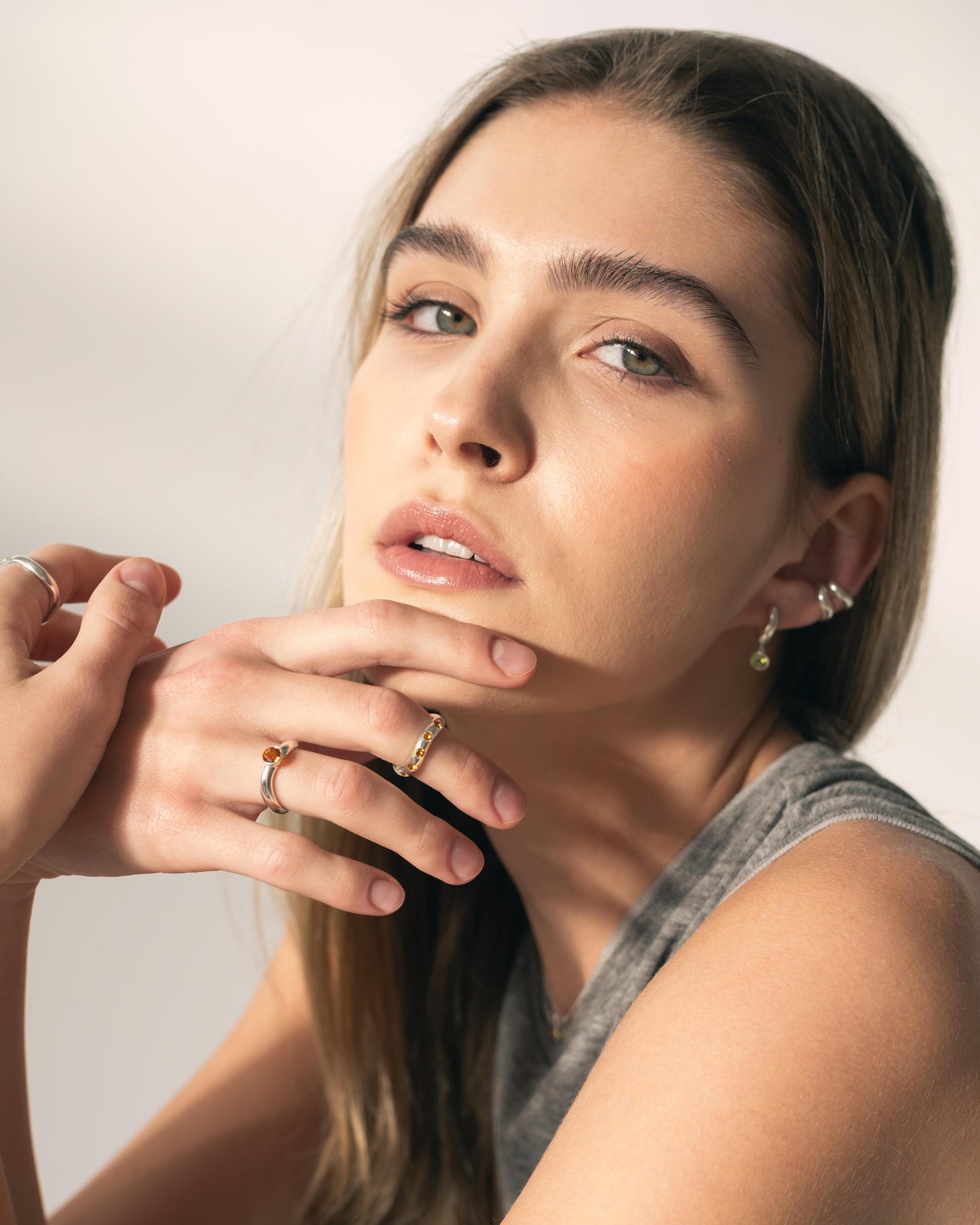 ESSENCE HARMONY SILVER RING - CITRINE