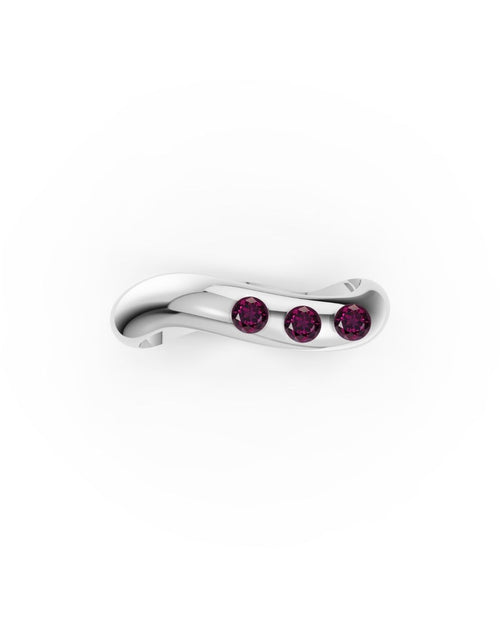 ESSENCE HARMONY SILVER RING - RHODOLITE