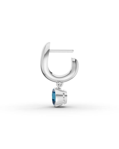 ESSENCE HOOP SILBER - LONDON BLAUER TOPAS