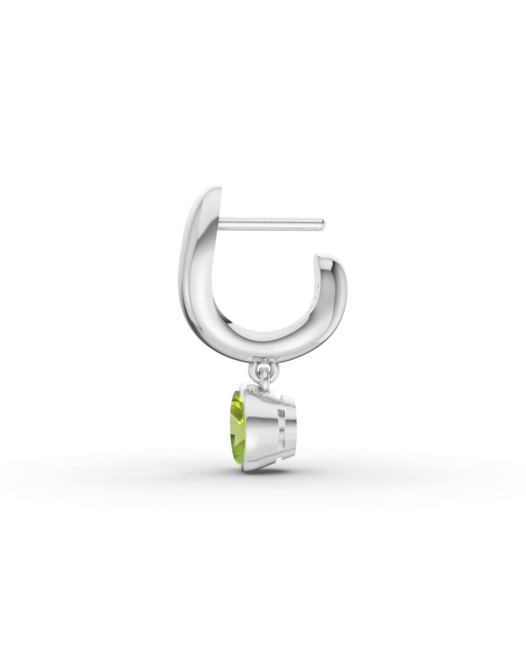 ESSENCE HOOP PLATA - PERIDOTO