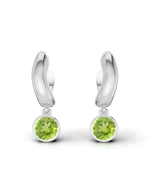 ESSENCE HOOP SILBER - PERIDOT