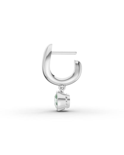 ESSENCE HOOP SILVER - PRASIOLITE