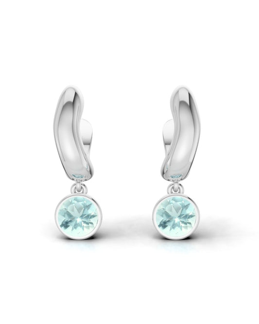 ESSENCE HOOP SILBER - SKY TOPAS