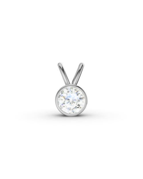 COLGANTE ESSENCE ORO BLANCO 18K - DIAMANTE