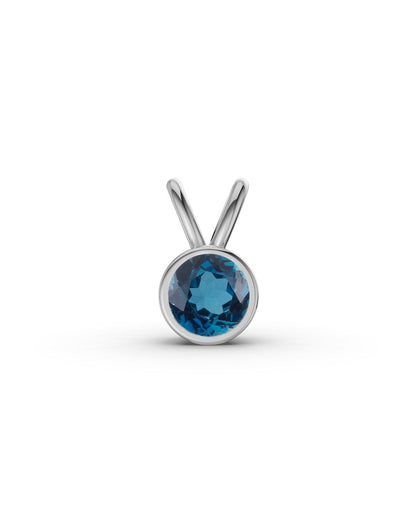 ANHÄNGER ESSENCE SILBER - TOPAS LONDON BLUE