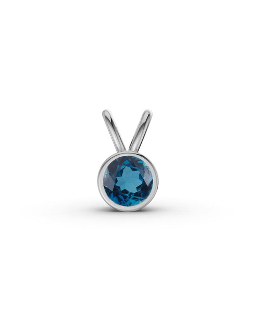 ANHÄNGER ESSENCE SILBER - TOPAS LONDON BLUE