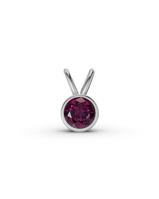 ESSENCE SILVER PENDANT - RHODOLITE 