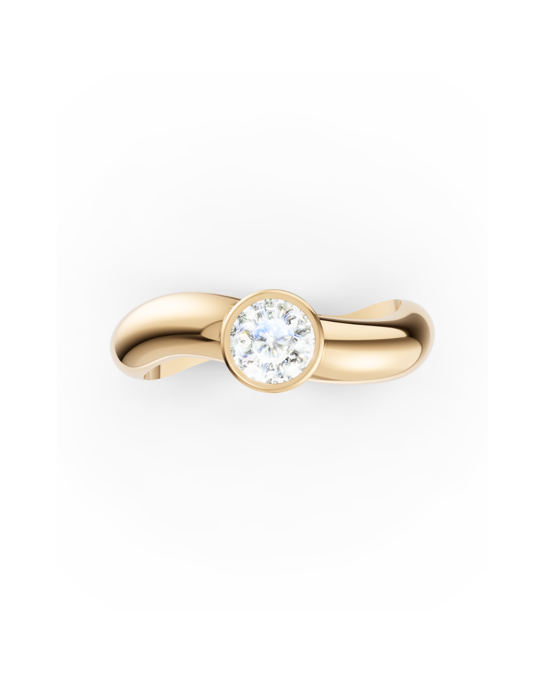 ANILLO ESSENCE SOLITARIO ORO AMARILLO 18K - DIAMANTE