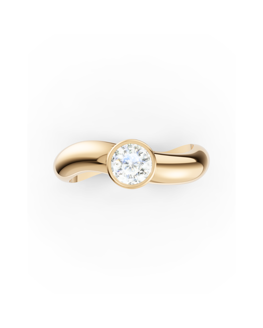 ANILLO ESSENCE SOLITARIO ORO AMARILLO 18K - DIAMANTE