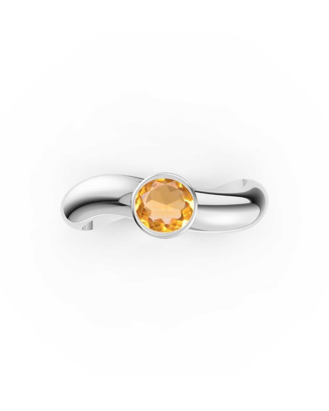 ESSENCE SOLITÄRRING SILBER - CITRIN