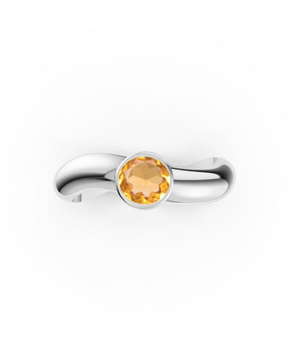 ESSENCE SOLITÄRRING SILBER - CITRIN