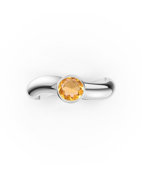 ESSENCE SOLITÄRRING SILBER - CITRIN