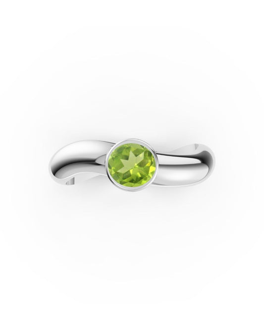 SOLITÄRRING ESSENCE SILBER - PERIDOT