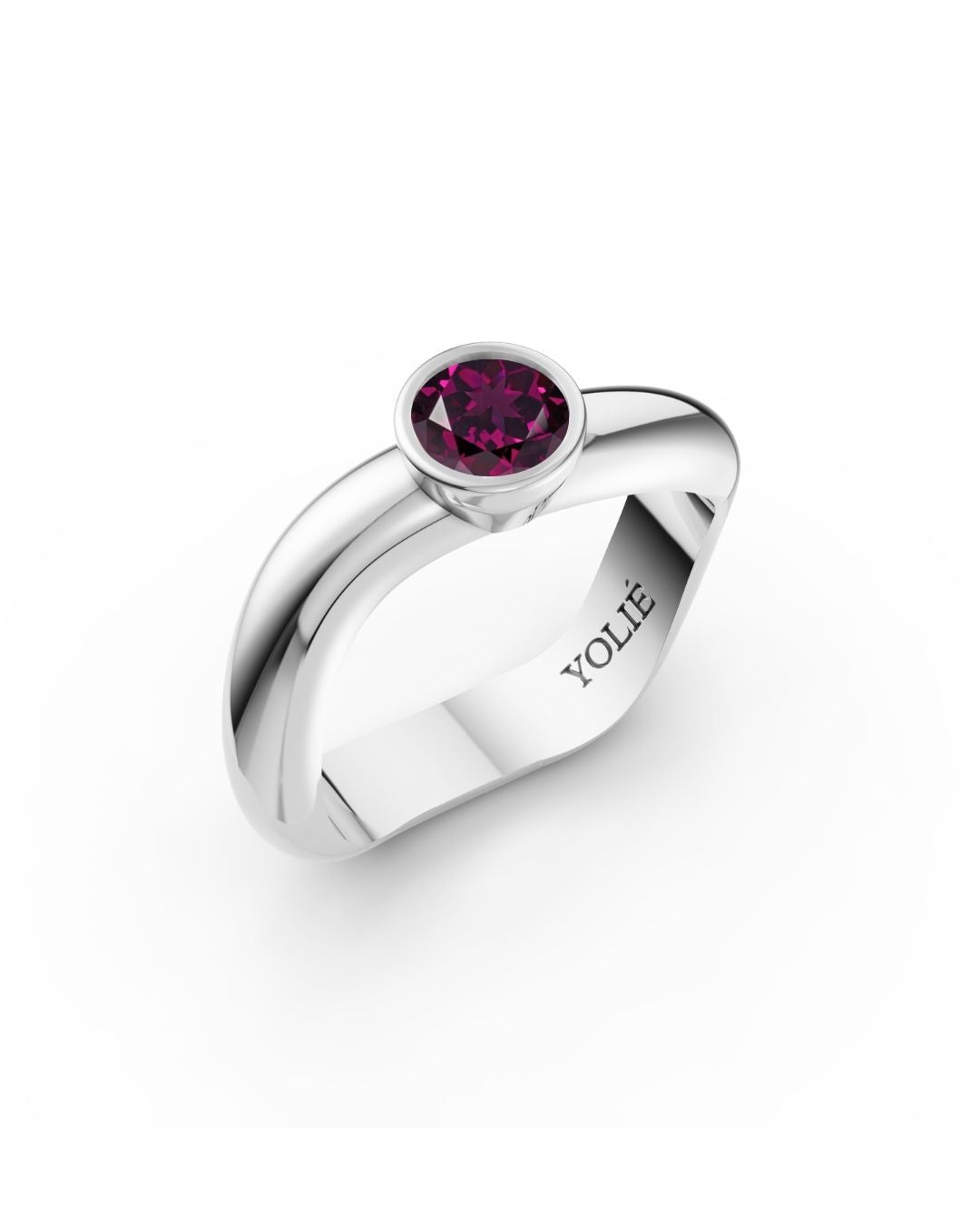 ESSENCE Solitärring SILBER - Rhodolith