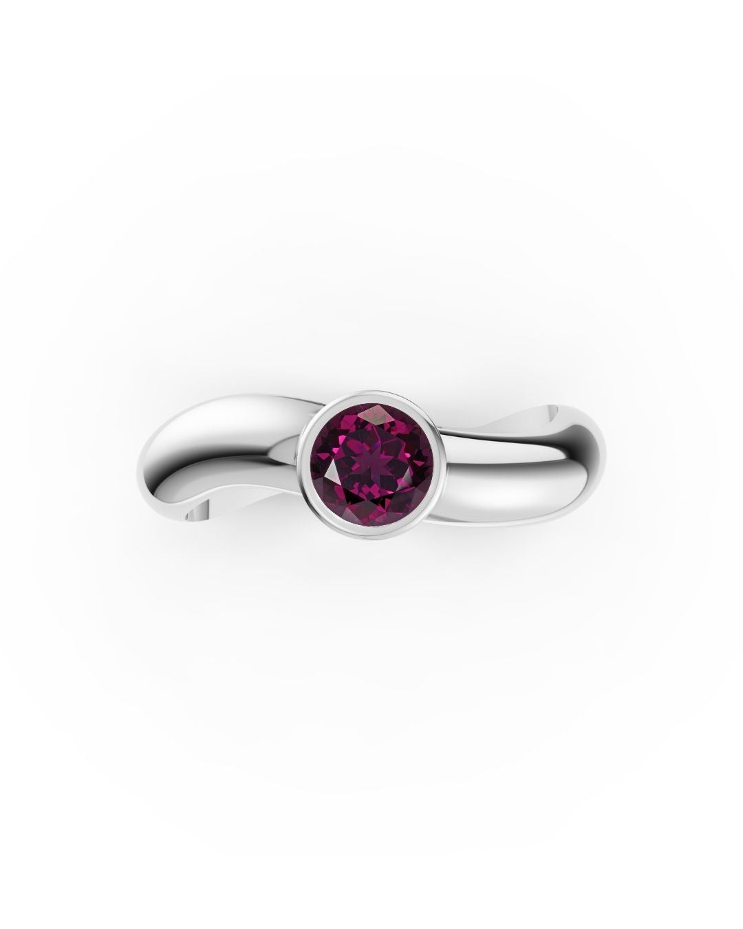 ESSENCE Solitärring SILBER - Rhodolith
