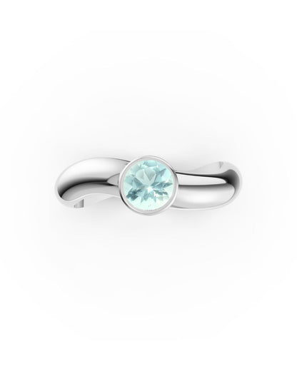 RING ESSENCE SOLITÄR SILBER - SKY TOPAS