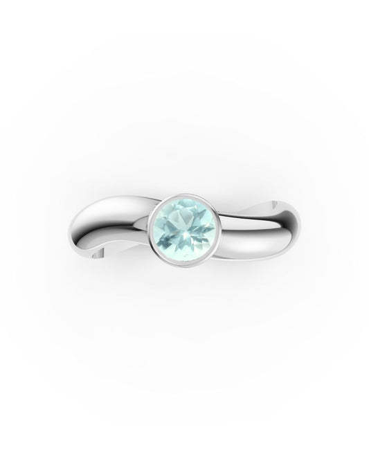 RING ESSENCE SOLITÄR SILBER - SKY TOPAS