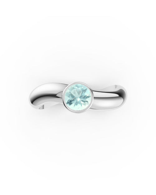 RING ESSENCE SOLITÄR SILBER - SKY TOPAS