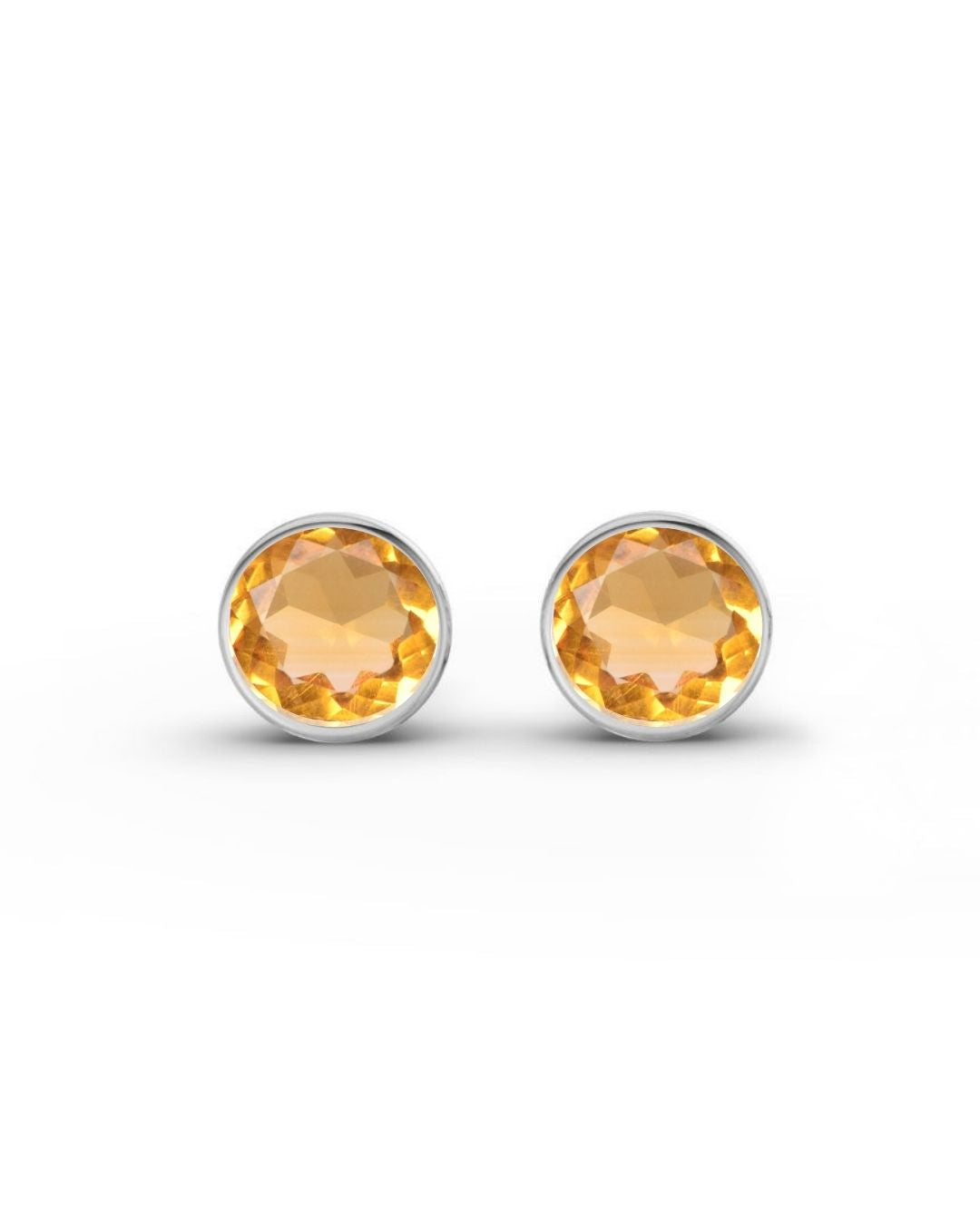 ESSENCE STUDS SILBER - CITRIN