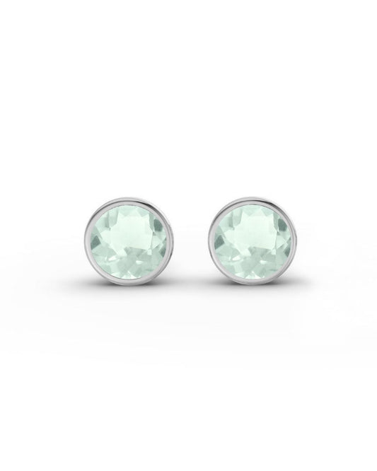 ESSENCE OHRSTECKER SILBER - PRASIOLITH