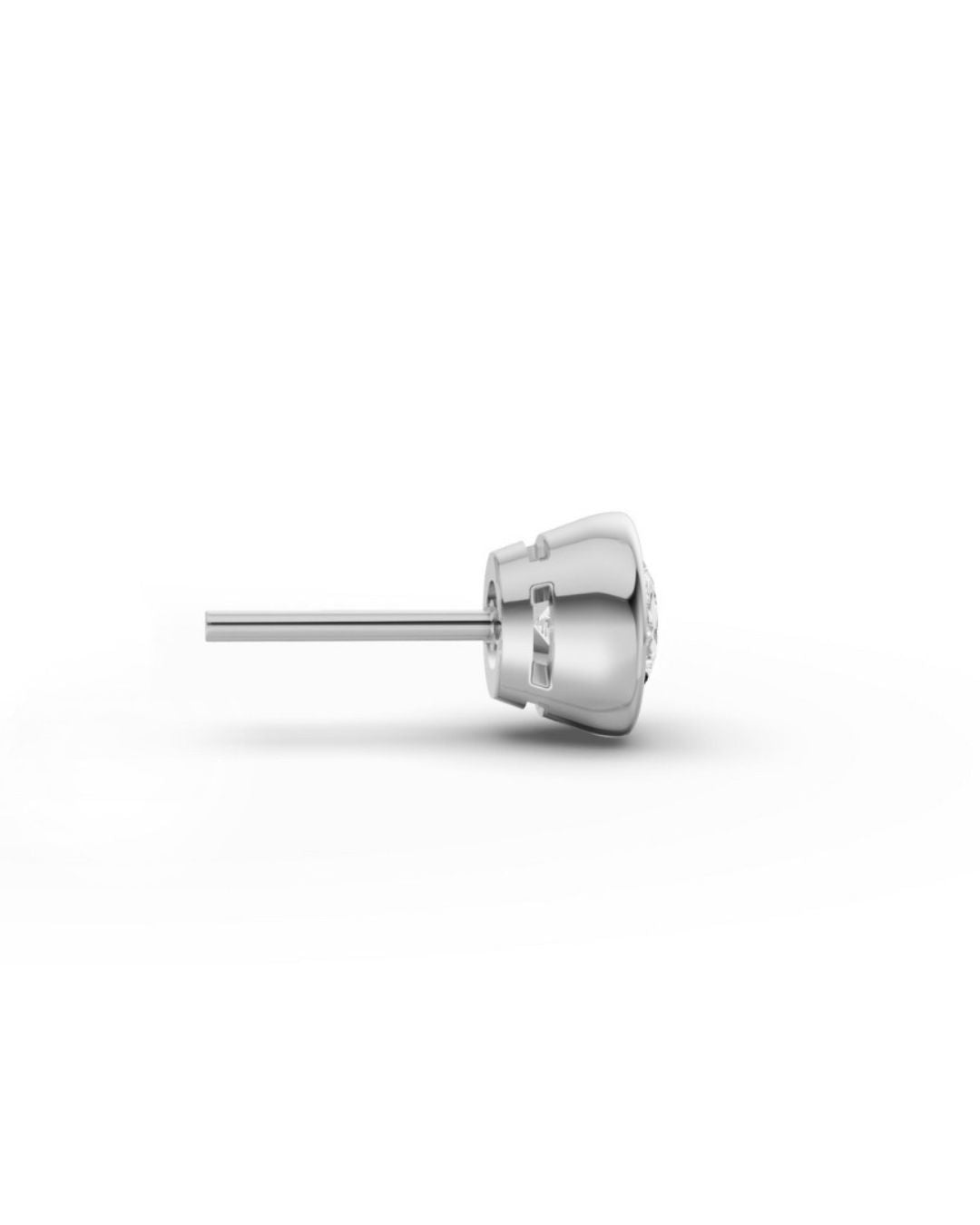 ESSENCE STUDS PLATA - PRASIOLITA